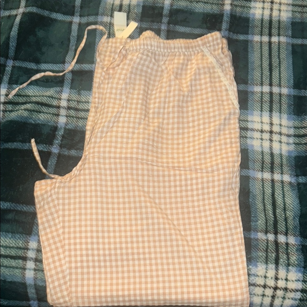 Aerie Pink Gingham Pajama Pants
